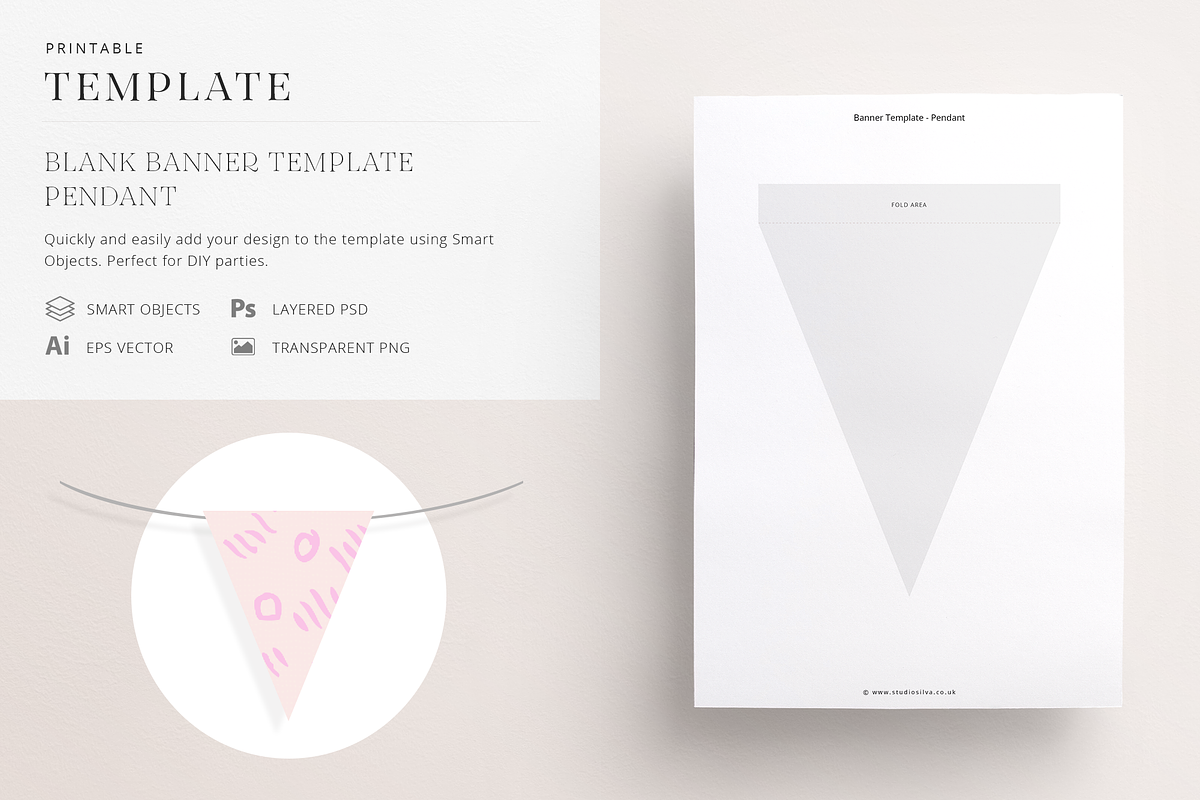 Party Banner Digital Template, a Stationery Template by Studio Sirona