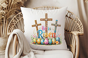 He Is Risen Cross Clipart, an Illustration by DreamCafeArt (Thumbnail 6 of 7)