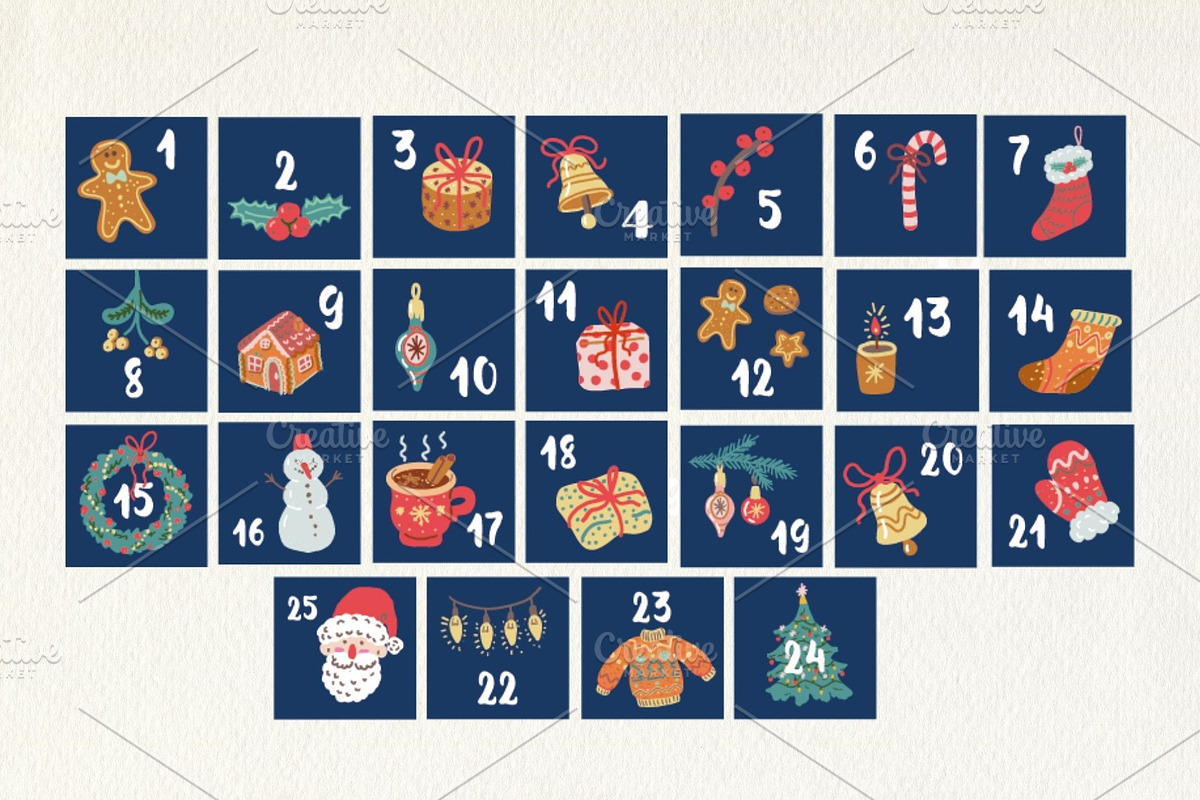 Cozy Christmas Advent Calendar, a Seasonal Illustration by Checks & Dots (Photo 3 of 4)