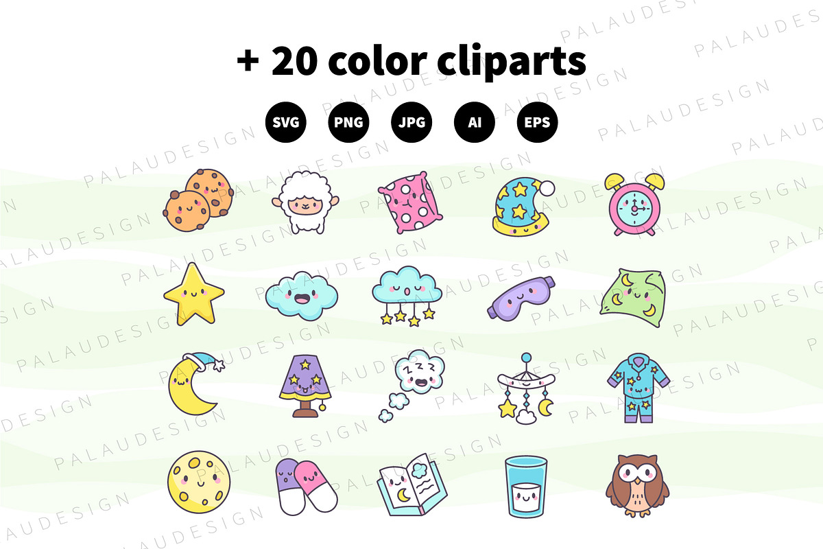 Night Thing Clipart Set, a Decorative Illustration by Palau (Photo 10 of 12)