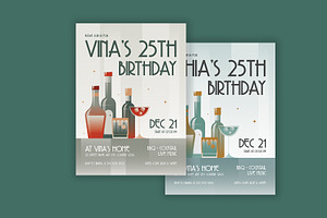 Birthday Invitation Art Deco Theme, a Card Template by Neermana