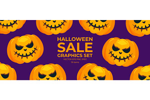 Halloween Sale Graphics Set