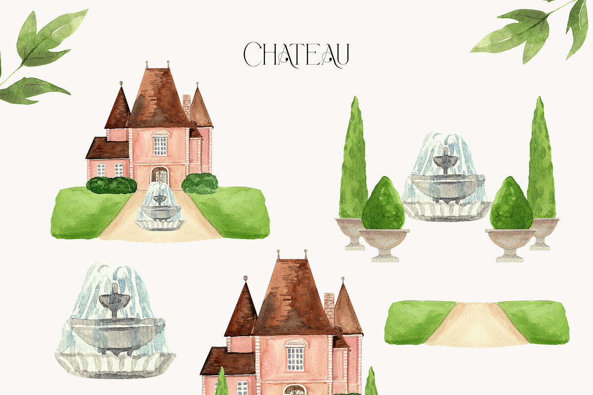 Chateau Ceremony Floral Wedding, a Decorative Illustration by Catch the Dream Art (Photo 6 of 15)