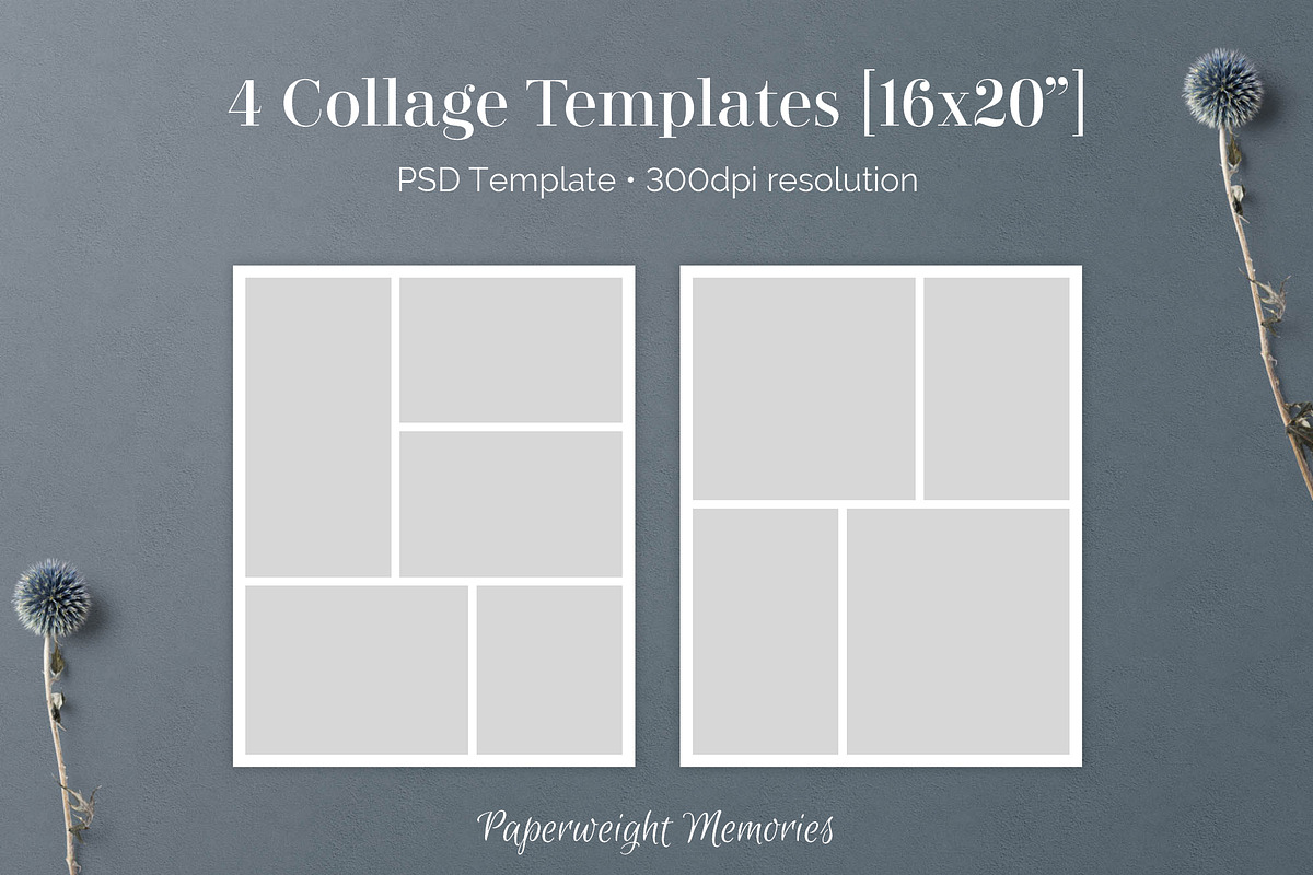 4 16x20 Collage Template PSD, a Templates & Theme by Paperweight Memories (Photo 2 of 5)