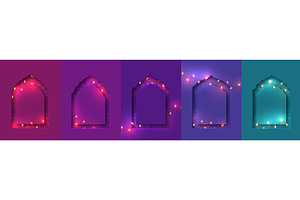 Set of Diwali Festival of Lights, an Illustration by Liudmyla Matviiets