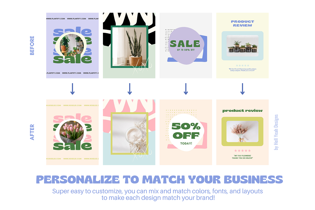 Modern Blue Instagram Templates, a Social Media Template by Hell Yeah Designs (Photo 10 of 10)