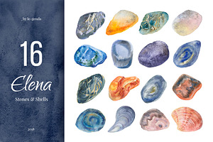 Elena. 26 Watercolor Elements Set, an Illustration by morskoe
