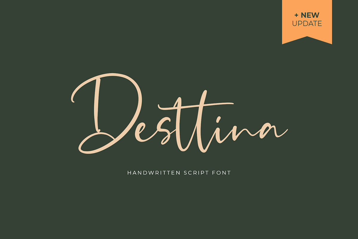 Desttina Font (New Update!), a Script Font by Awanstudio (Photo 4 of 8)