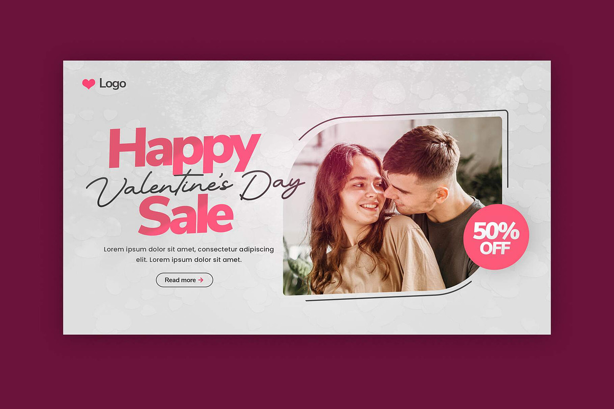Valentine's Day Web Banner, a Social Media Template by Saman Osama (Photo 2 of 3)