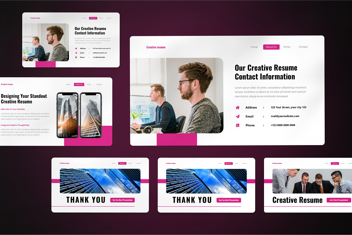 Creative Resume Powerpoint, a Presentation Template by SquidPixey (Photo 4 of 5)