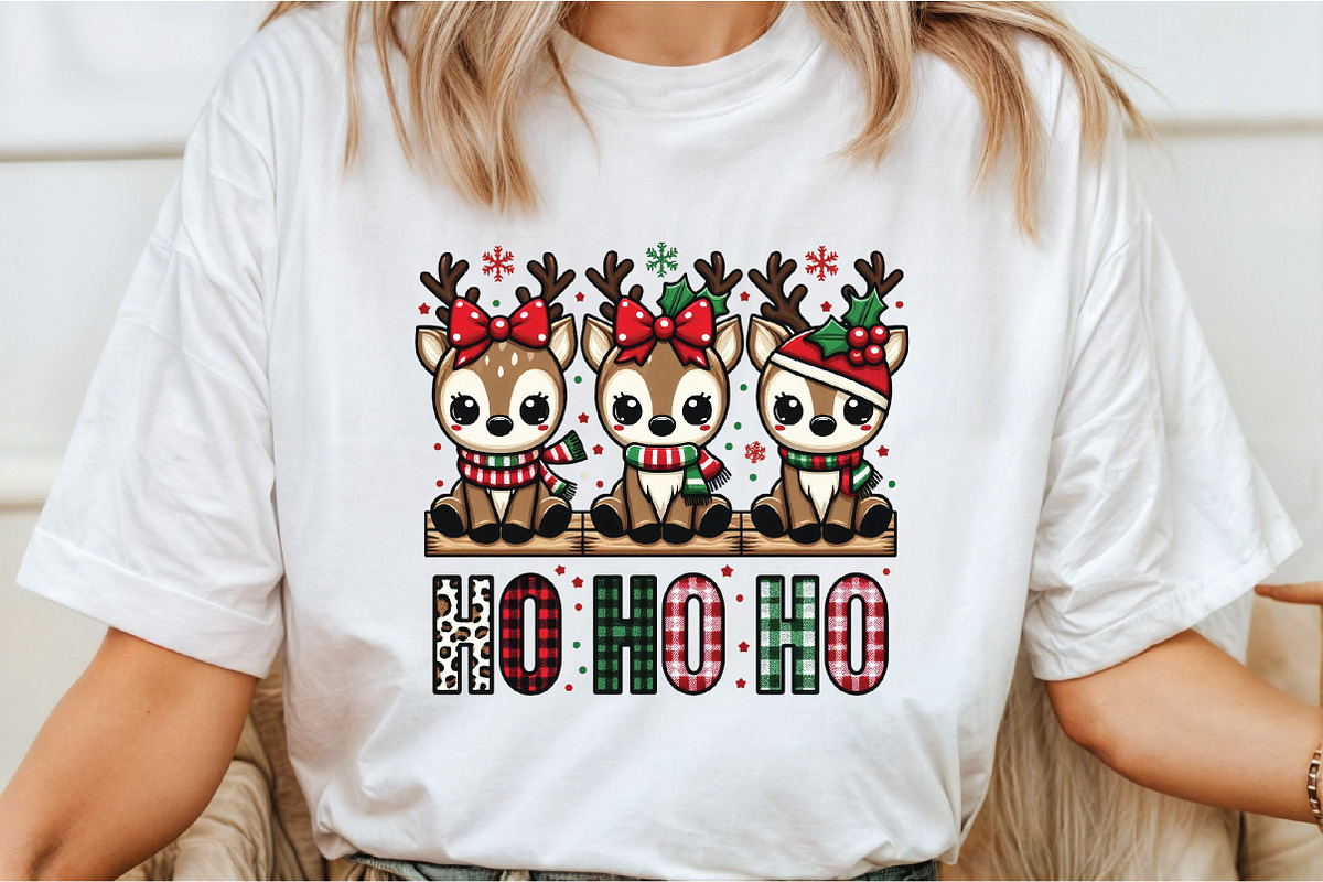 HO HO HO Reindeer Christmas PNG, an Illustration by Libby Wishes (Photo 4 of 5)