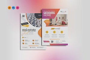 Real Estate Flyer, a Flyer Template by Creatiya Type