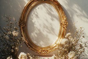 Gold frame stock image, an Abstract Photo by ComfortQ