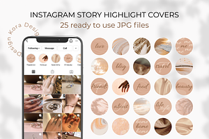 Beige Instagram Highlight Coves