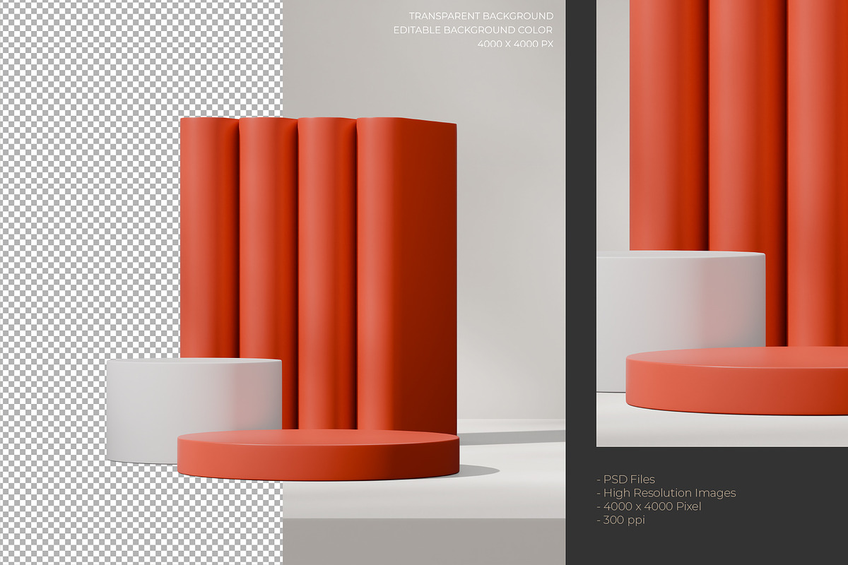 5 Podium with Transparent Background, a Background Graphic by faustudio (Photo 6 of 7)