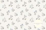 Blue and Green Vintage Floral, a Pattern Graphic by Mieken Petra Designs (Thumbnail 1 of 2)