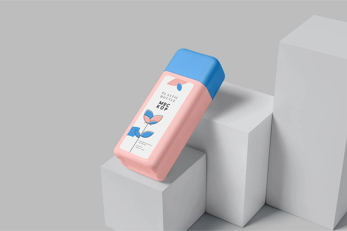 Rectangular Plastic Bottle Mockups, a Product Mockup by megostudi0 (Photo 6 of 7)