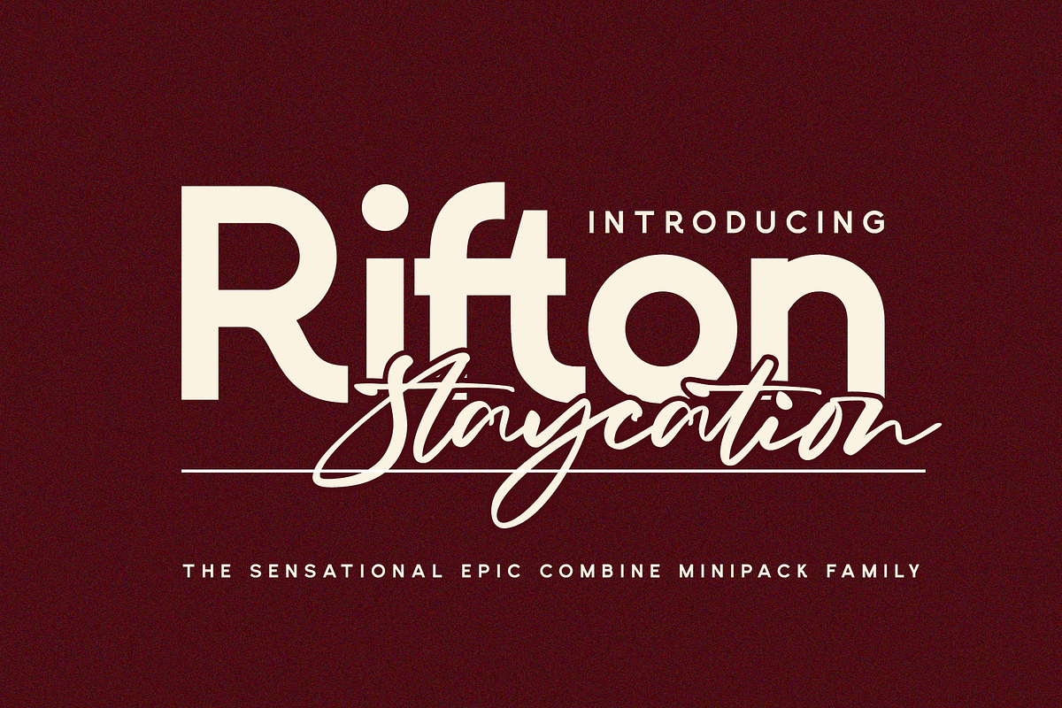 Rifton Staycation - Font Duo, a Handwritten Font by Haksen (Photo 1 of 11)