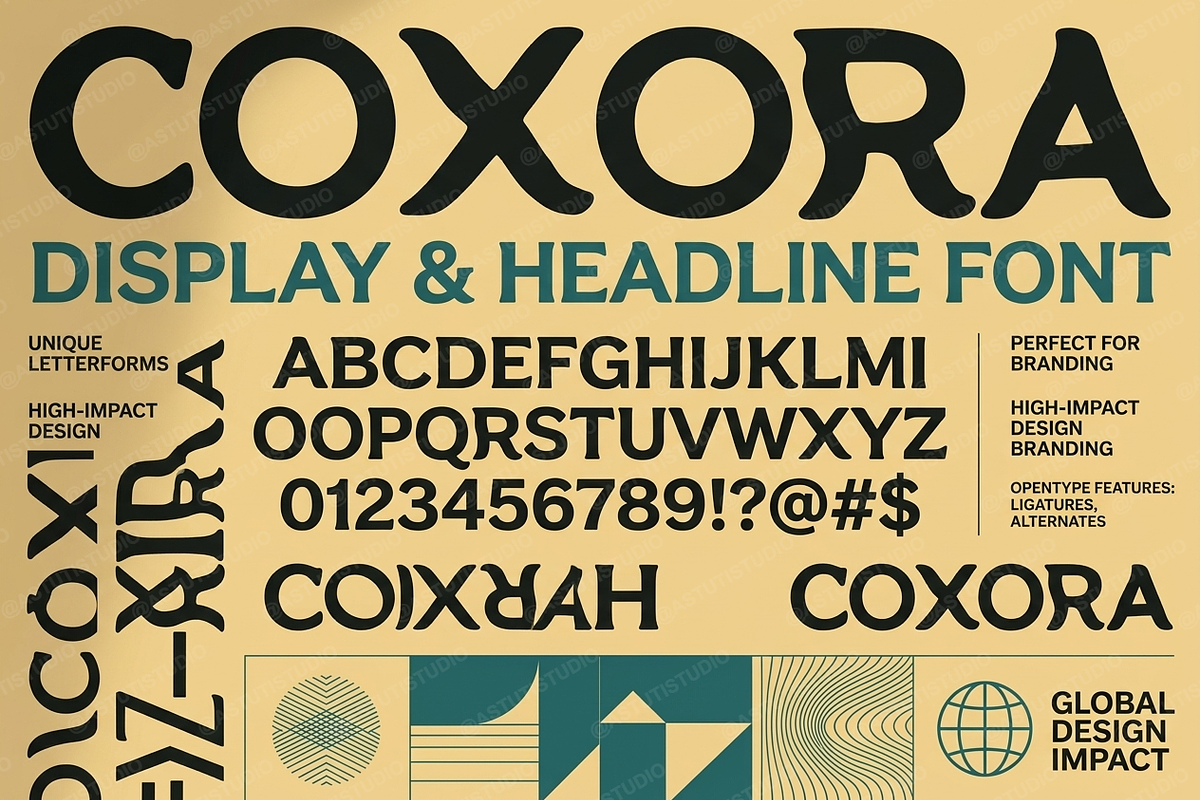Coxora - Elegant Serif Typeface, a Serif Font by Astuti Studio (Photo 1 of 24)