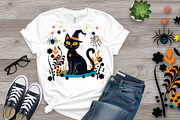Halloween Cat in the Meadow, an Animal Illustration by Sharon Schwalbe (Thumbnail 1 of 5)