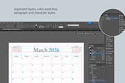 2026 Calendar. Photo Collage Layout. preview 4