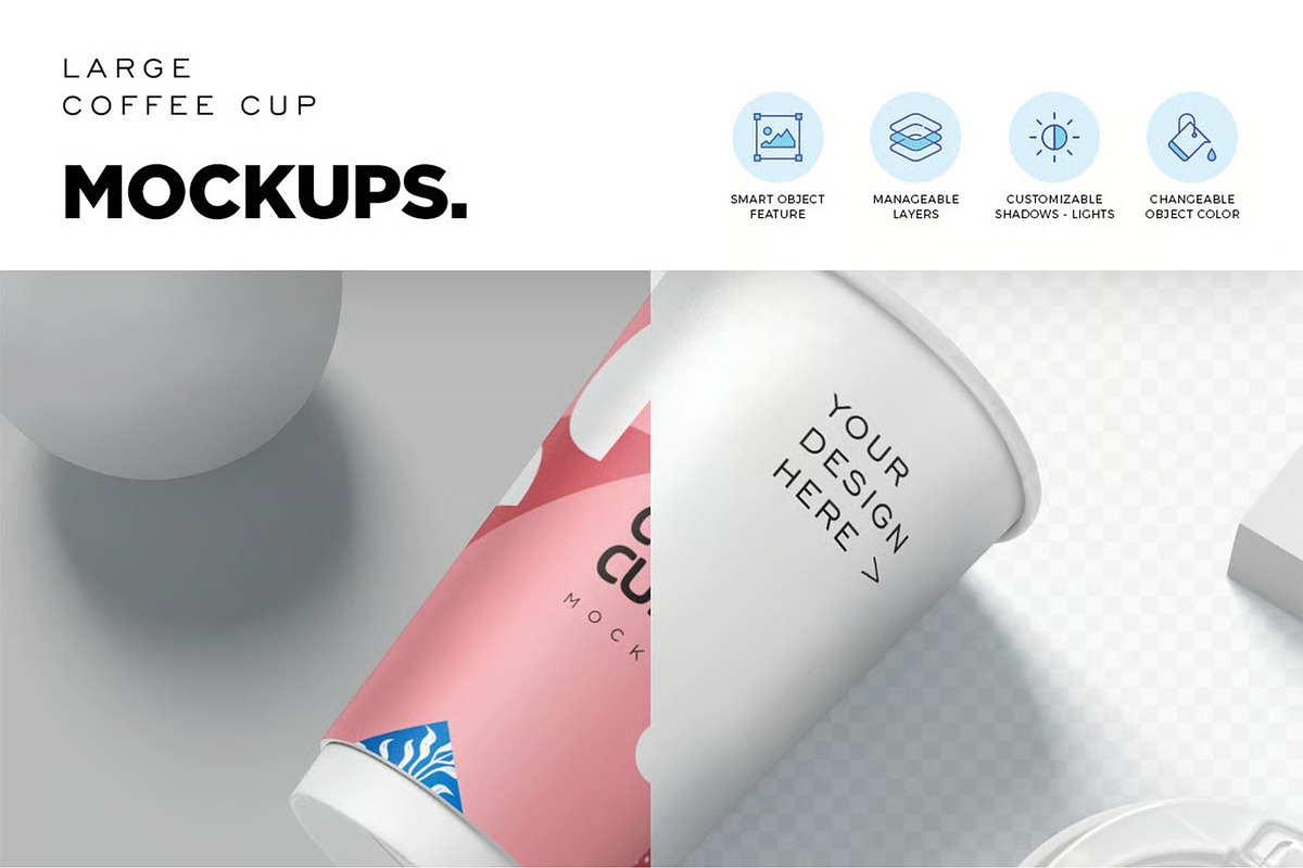 16 oz Paper Coffee Cup Mockups, a Cups & Container Mockup by megostudi0 (Photo 3 of 7)