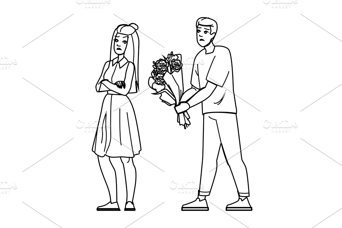 person unrequited love vector, a Person Illustration by pikepicture