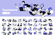 Teamwork, a Person Illustration by PureSolution (Thumbnail 1 of 6)