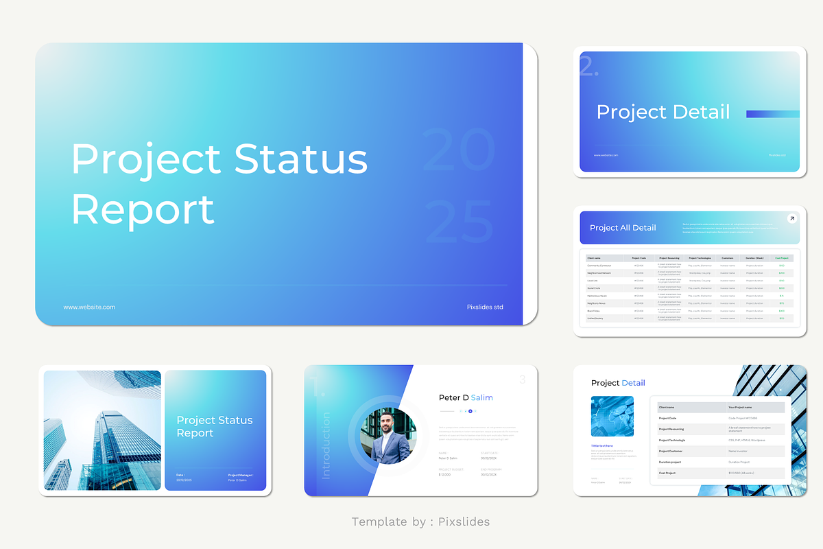Project Status Report Keynote, a Presentation Template by Pixslides (Photo 2 of 4)