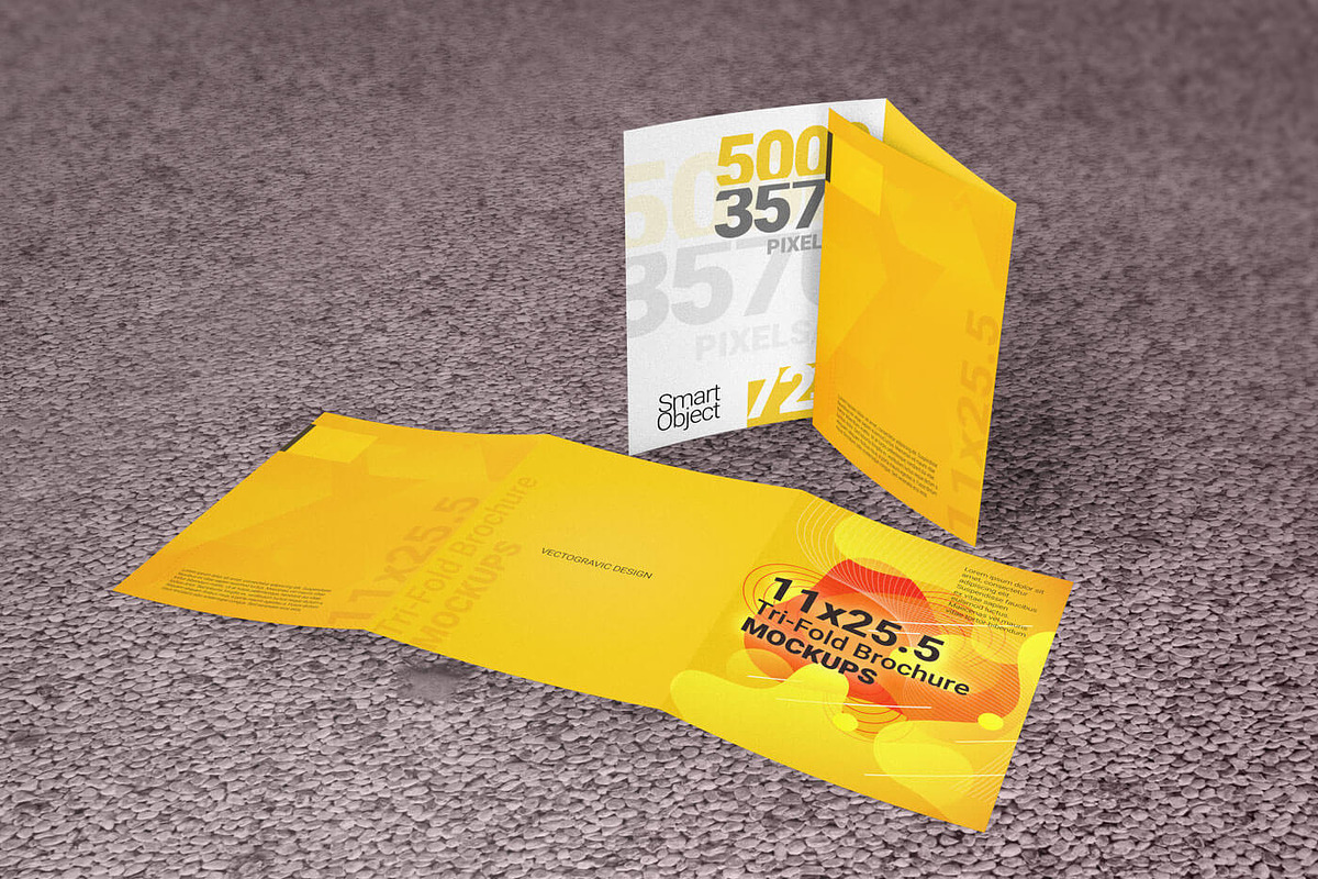 1125.5 Tri-Fold Brochure Mockup, a Mockup by Vectogravic Design (Photo 5 of 8)