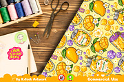 Mango Spark Drink Seamless Pattern, a Background Graphic by K.JackArtwork (Thumbnail 6 of 8)