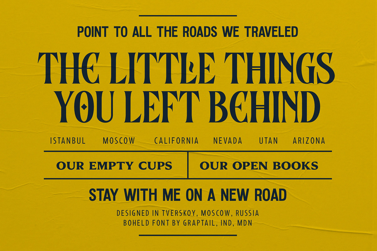 Boheld Font Collection, a Sans Serif Font by Graptail (Photo 9 of 11)