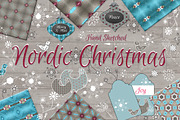 Hand Sketched Nordic Christmas, a Decorative Illustration by Le Paper Cafe (Thumbnail 1 of 5)