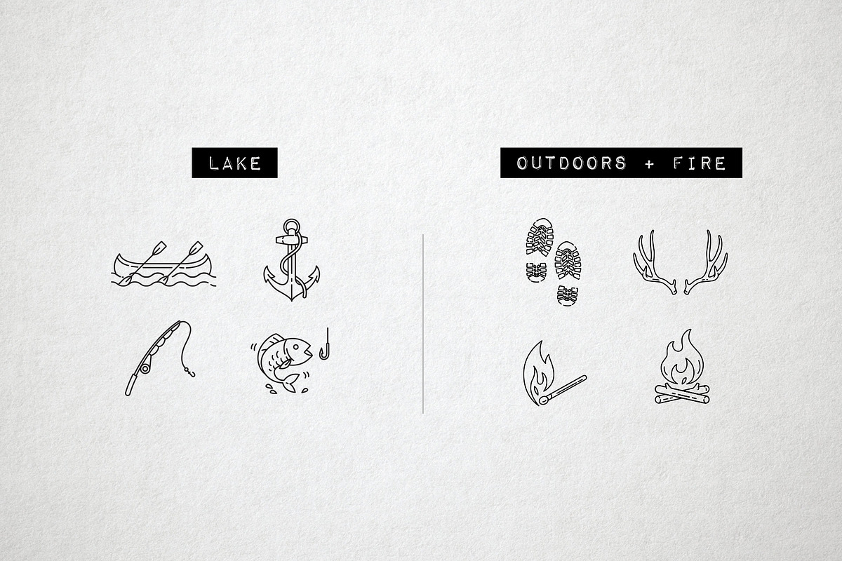 Adventure Outdoor Icons - Camping, an Outline Icon by Hatch Design Workshop (Photo 8 of 10)