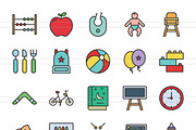 Kindergarten Filled Line Icons, an Icon by IconBunny (Thumbnail 2 of 2)