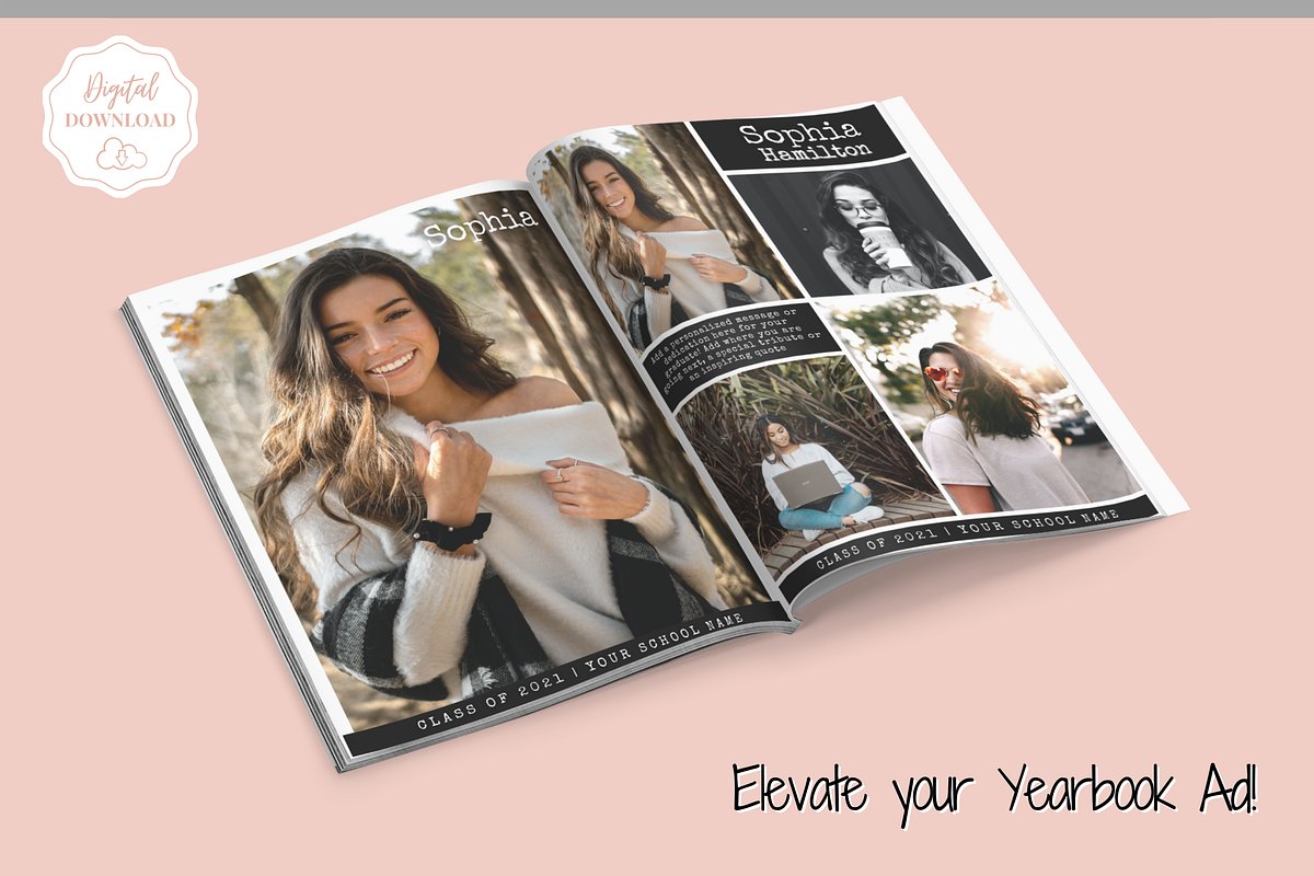 Graduation Yearbook Ad Template, a Magazine Template by Templatables (Photo 5 of 9)