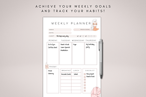 Digital Canva Weekly Planner Page