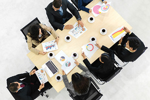 Top view group of professional busin stock photo containing business and