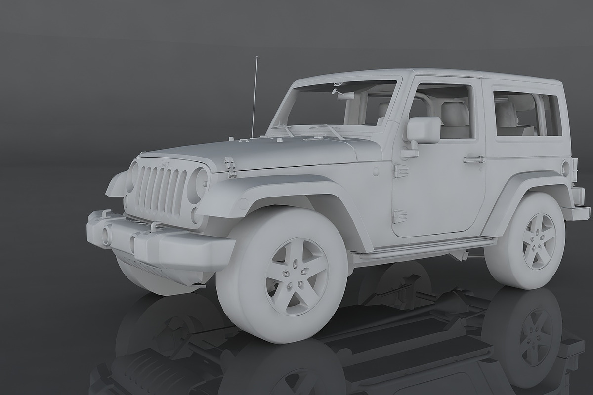 Jeep Wrangler Rubicon, a Cars & Vehicle 3D Model by valtriiu (Photo 8 of 12)