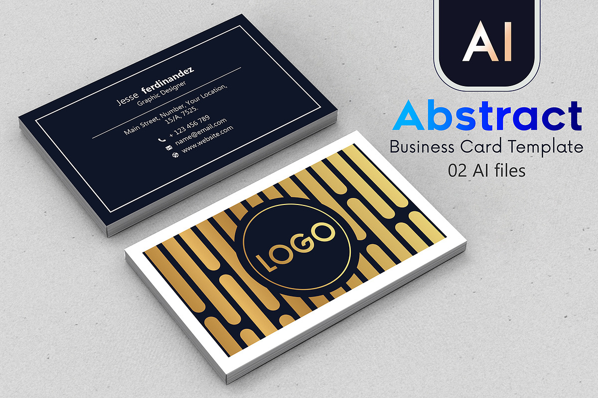 Abstract Business Card Template - 49, a Business Card Template by M6 Gallery (Photo 1 of 3)