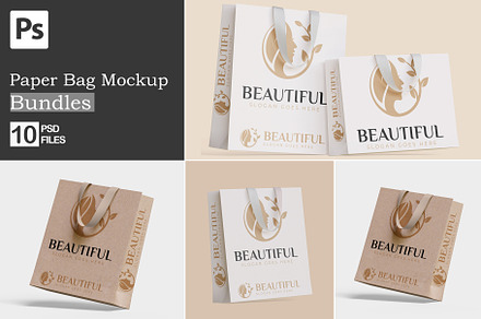 Paper Bag Mockup Bundles, a Packaging Mockup by Ambo Ampeng