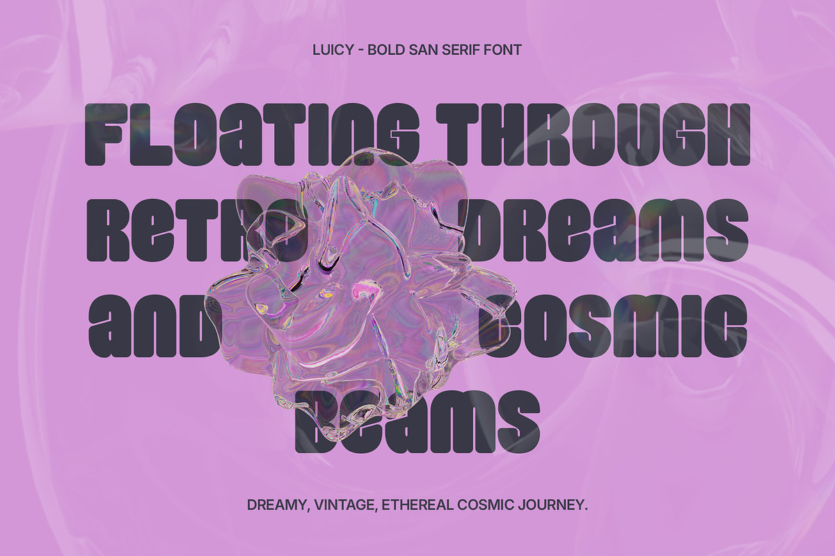 Luicy – Bold Groovy Sans Serif Font, a Sans Serif Font by Inviline.co (Photo 2 of 15)