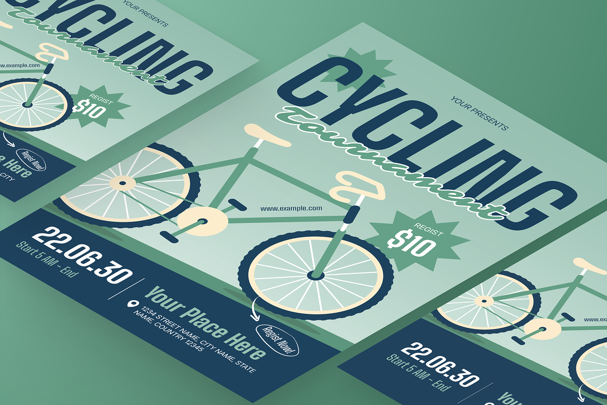 Cycling Tournament Flyer Set, a Flyer Template by Annora Studio (Photo 5 of 6)