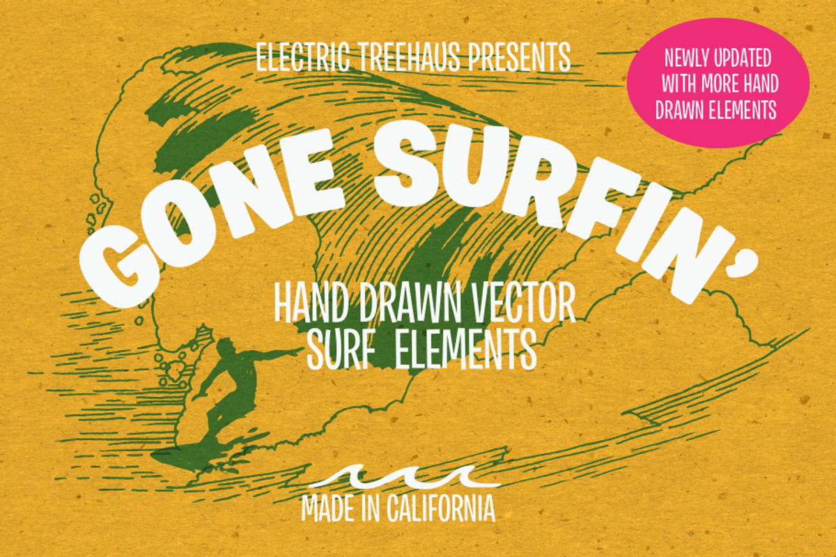 GONE SURFIN' Vol 1, an Illustration by Electric Treehaus (Photo 1 of 4)