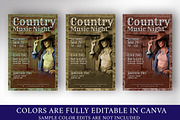 Country Music Night Flyer Template, a Flyer Template by Four C Graphic (Thumbnail 4 of 10)