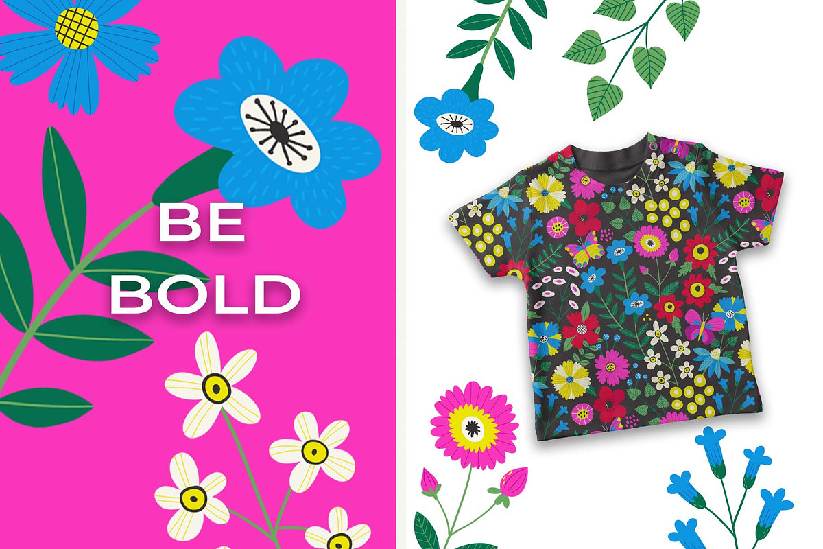 Bold Floral Garden, a Pattern Graphic by Irina Ostapenko (Photo 4 of 5)