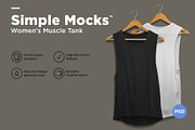 Women's Muscle Tank Mockup, a Shirt Mockup by DesignSupply Co. (Thumbnail 1 of 6)