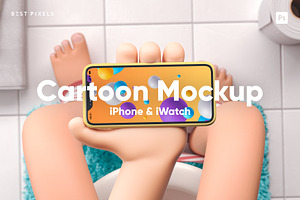 Cartoon Mockup, an iPhone Mockup by Best Pixels™