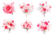 Rose Clipart Bundle Blush Flower, an Illustration by CreationArt (Thumbnail 3 of 6)