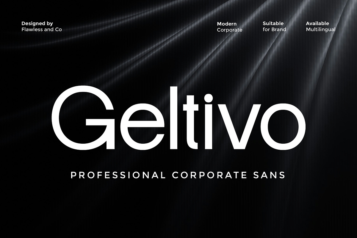 Geltivo - Corporate Sans Serif Font, a Sans Serif Font by Flawless And Co (Photo 1 of 10)